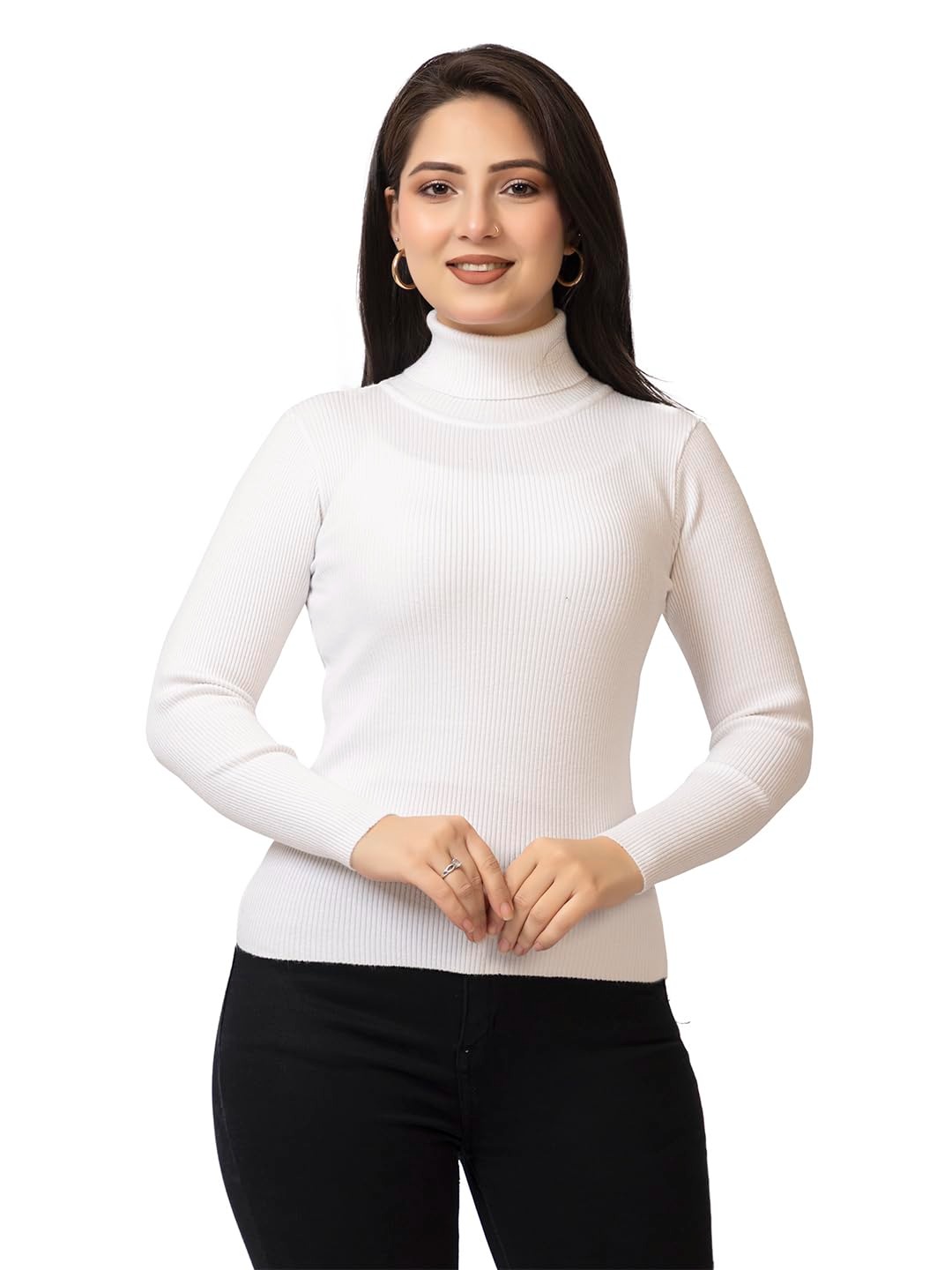 lasoon women’s high neck skivi | winter warm full sleeve sweater top | free size fit for m, l, xl | soft knitted woolen fabric | stylish winterwear for women lasoon women’s high neck skivi | winter warm full sleeve sweater top | free size fit for m, l, xl | soft knitted woolen fabric | stylish winterwear for women