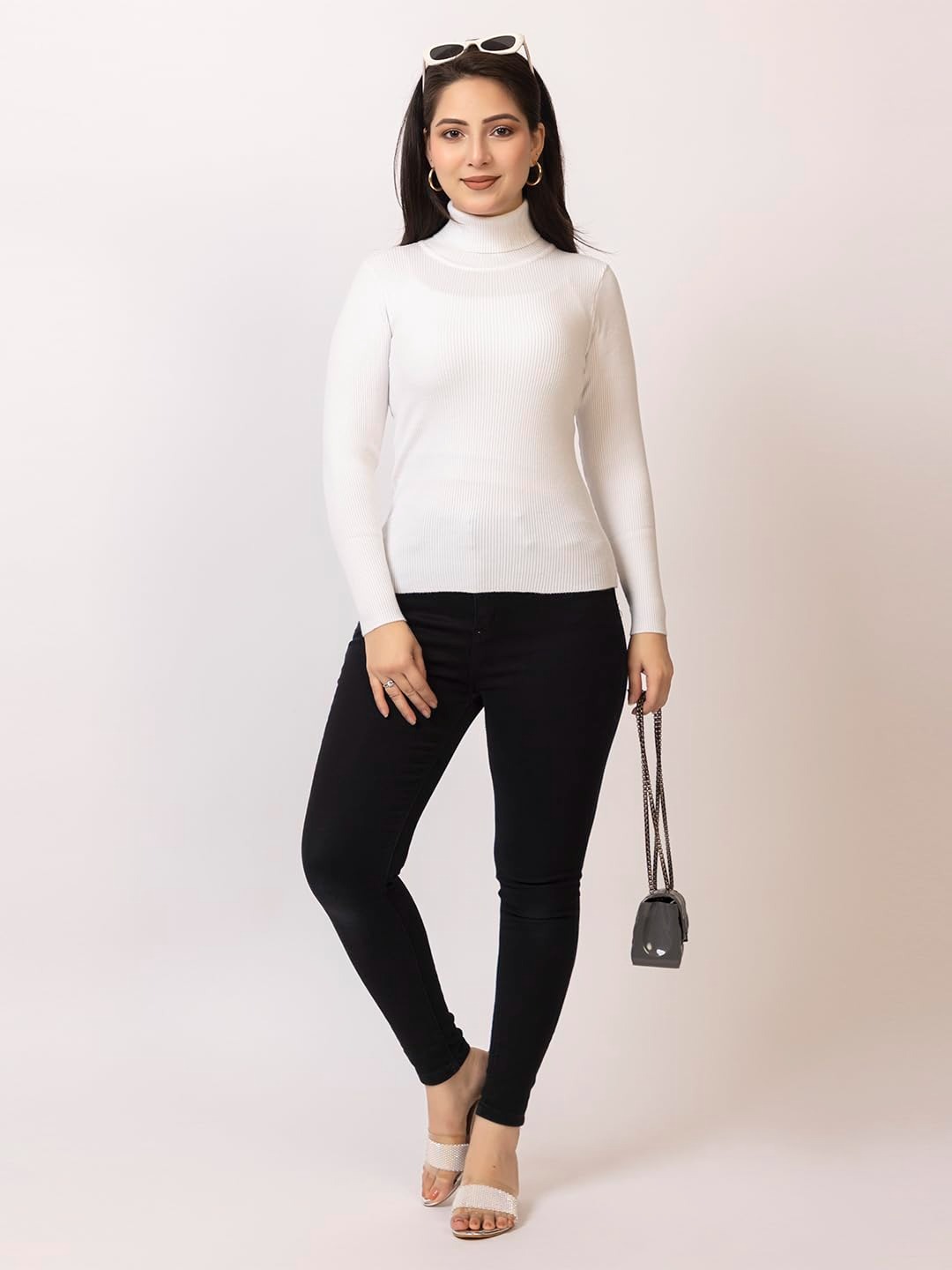 lasoon women’s high neck skivi | winter warm full sleeve sweater top | free size fit for m, l, xl | soft knitted woolen fabric | stylish winterwear for women lasoon women’s high neck skivi | winter warm full sleeve sweater top | free size fit for m, l, xl | soft knitted woolen fabric | stylish winterwear for women